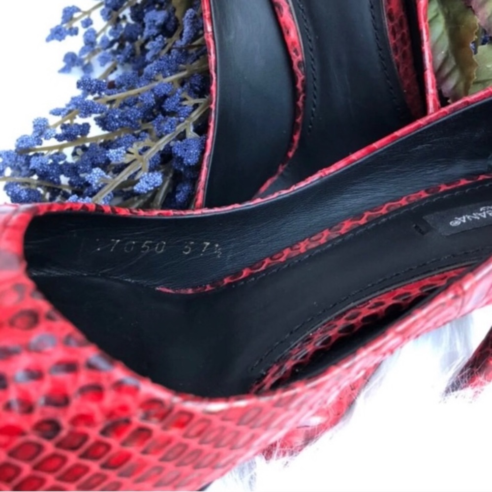 Dolce & Gabbana Pump Red Python Heels - image 2